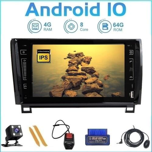 ZLTOOPAI Car Multimedia Player For Toyota Tundra Sequoia 2007-2013 Android 10.0 Car GPS Navigation IPS DSP Touch Sceen FM Radio