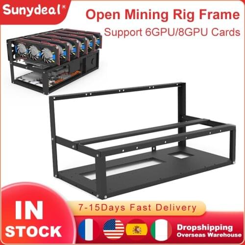 6 GPU Mining Case Steel Open Air Miner Mining Rig Computer Case ETH Frame Rig for Bitcoin Miner Kit Unassembled Ethereum