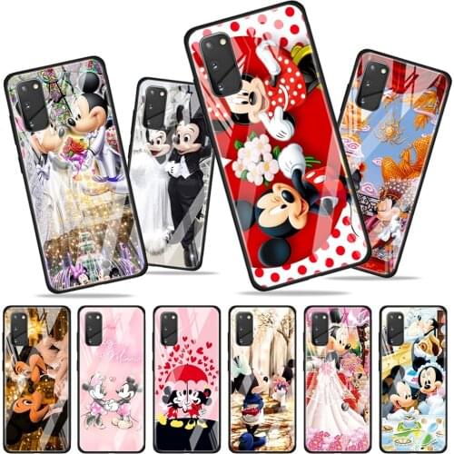 Mickey And Minnie Married Tempered Glass Cover For Samsung Galaxy A01 A11 A21S A21 A31 A41 A51 A71 A81 A91 Phone Case