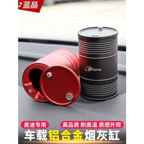 For Audi A1 A3 A4L A5 A6L A7 Q3 Q5 Q7 Car Aluminum alloy Ashtray Creative Personality Car Smokeless Cup Holder Ashtray Accessori