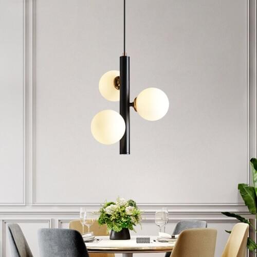 Droplight of contemporary and contracted household three dining room table personality bar glass lamps and lanterns