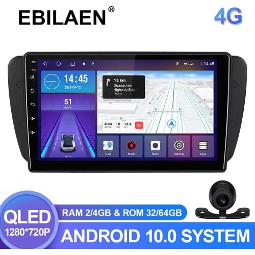 EBILAEN Android 10.0 Car Multimedia Player For Seat Ibiza 6j 2009-2013 Multimidia GPS Navigation Radio Carplay Headunit Camera