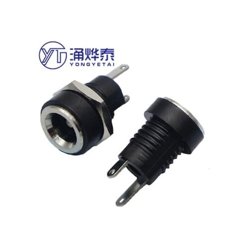 Hot sale Free shipping With screw DC-022 DC head diameter 5.5*2.1/2.5 3.5*1.3 Waterproof cap inside needle 2.1mm DC power outlet