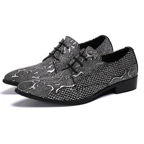 Italian shoes men leather alligator shoes for men crocodile skin pointed toe loafers mens formal shoes high heel pluse size47