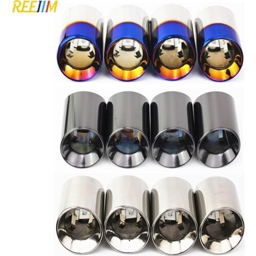 4 Pieces 304 Stainless Steel Exhaut tips for BMW F87 M2 F80 M3 F82 F83 M4 F10 M5 F12 F13 M6 Direct Fit Universal Fit Exhaust Tip