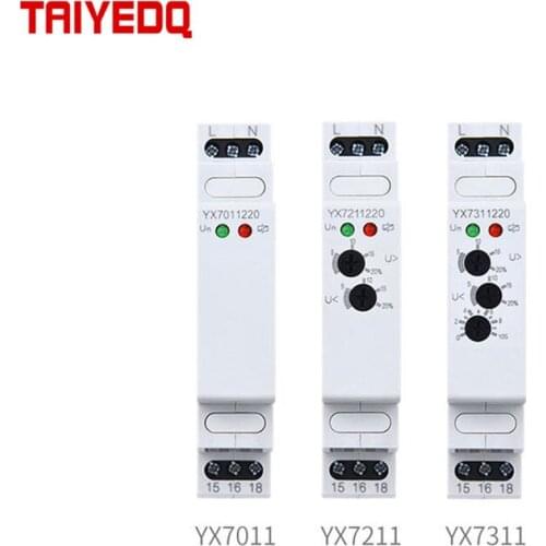 Single-phase Voltage Protection Relay Over/Under vVoltage Protection Adjustable And Self-Resetting AC110V/220V