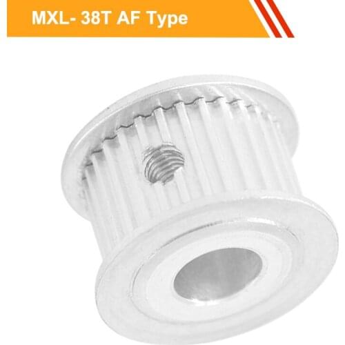 MXL 38T Timing Pulley 7mm/11mm Belt Width MXL Type Synchronous Pulley Wheel 6/6.35/7/8/10/12mm Bore Gear Belt Pulley