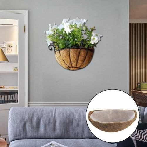 Half Round Coconut Fiber Replacement Liner for Planters, Natural Coco Coir Planter Liners, Garden Flower Vegetables Pot Liner