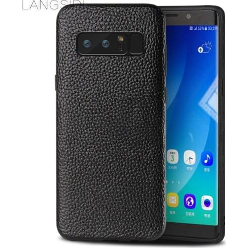 Luxury brand phone case litchi grain all-inclusive phone case For Samsung Note 8 phone case full handmade custom processing