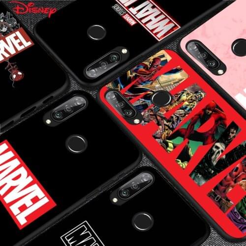 TPU Silicone Cover Marvel Logo For Huawei P40 P30 P20 Pro P10 P9 P8 Lite E Plus 2019 2017 Phone Case