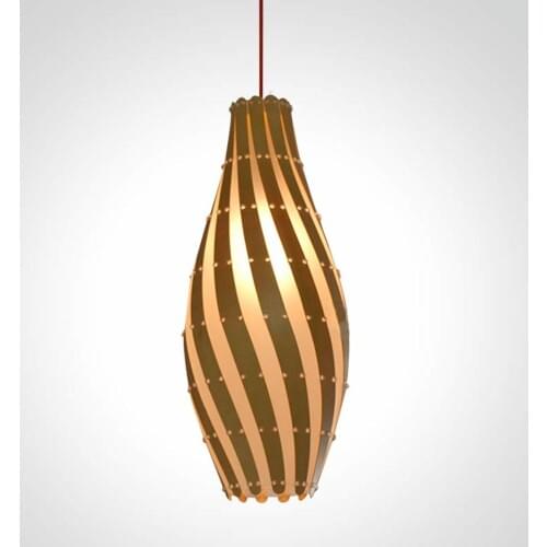 Nordic modern minimalist wooden restaurant pendant lights bedroom living room logs basswood log pendant lamps led lamp LU807105