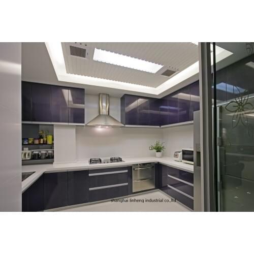 High gloss/lacquer kitchen cabinet mordern(LH-LA078)