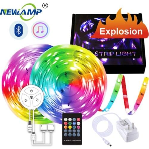 LED Strip Light DC5V RGB 5050 Light With Music Rhythm Smart Flexible Light With 5M RF433 Wireless Radio Frequency Remote Control