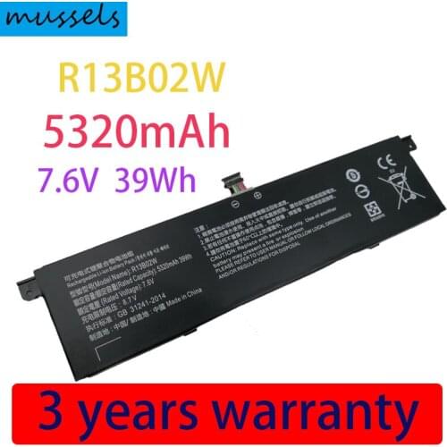 R13B01W R13B02W Universal Laptop Battery For Xiaomi Mi Air 13.3" Series Tablet PC Tablet Notebook Batteries 7.6V 39Wh NEW