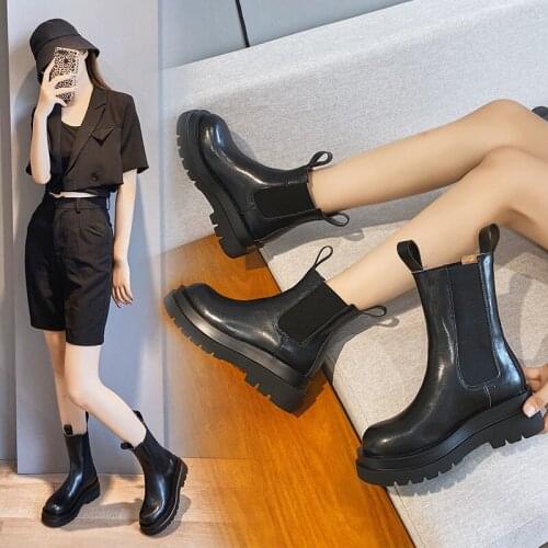 Koovan Womens Boots Genuine Leather Martin Boots For Women 2020 Autumn And Winter Trend Style Thin Short Boots Ladies Shoes