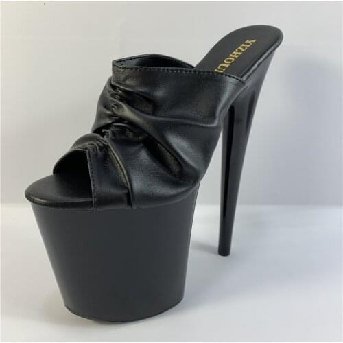 Womens shoes 20cm thin and waterproof platform Roman night club sandals, shoe banquet super high heels and dancing shoes