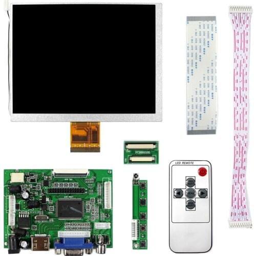 7 Inch CLAA070MA0ACW 800x600 LCD Screen Display with VGA + HDMI-Compatible Driver Controller Board Kit