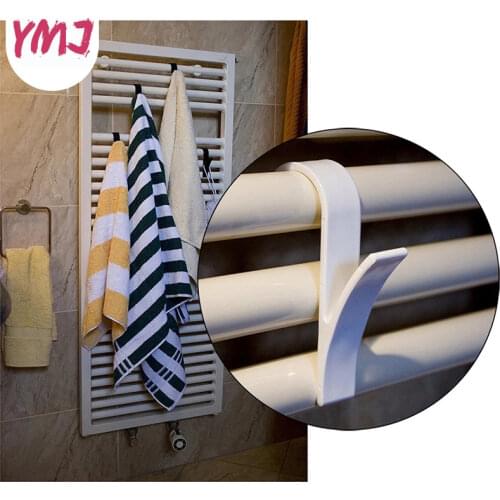 1/2/4/6Pcs Towel Hooks Hanger for Heated Towel Radiator Rail Bathroom Hook Holder Clothes Hanger Percha Plegable Scarf Hanger