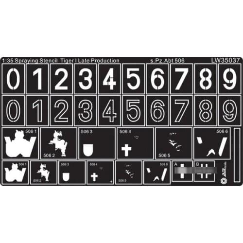 1/35 Coloring Tools WWII German Tiger I s.Pz.Abt 506 Military Models Accessory