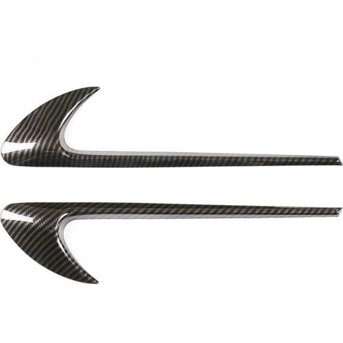 1Pair Carbon Fiber Style Black Side Air Vent Fender Frame Cover Decor Fit for Mercedes Benz A B C E GLC GLA W204 W205 W213 X253