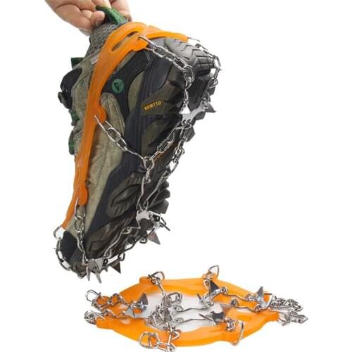 10-tooth Outdoor Climbing Ice Climbing Crampons Ice and Snow Stainless Steel Non-slip Shoe Covers Silicone Crampons Outdoor Gear