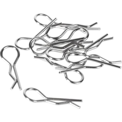 12Pcs Universal Stainless Steel Body Shell Clips Pin for 1/16 RC Model Car HSP Redcat HPI RC 1/10 Model Spare Parts Drop Ship