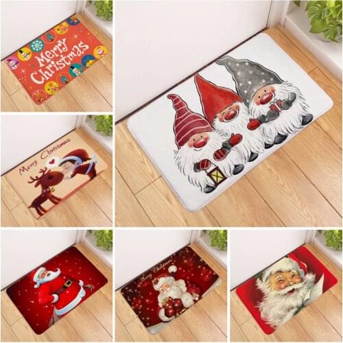 2020 Christmas Mat Outdoor Carpet Doormat Santa Ornament Christmas Decoration for Home Xmas Navidad Deco Noel New Year Gift 2021