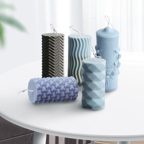 2021 Valentines Day Diy Silicone Candle Mold 3d Mold Columnar Acrylic Mold Soap Mold Cake Mold Aromatherapy Candle Mold