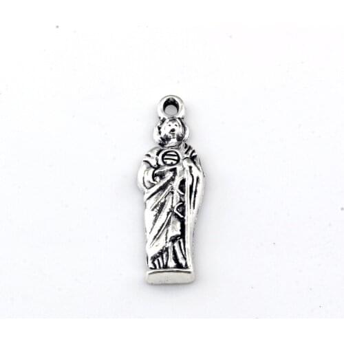 25 Pcs Virgin Mary Religion Charm Pendants alloy Jewelry DIY Fit Bracelets Necklace Earrings 7.5x24.5mm A-413