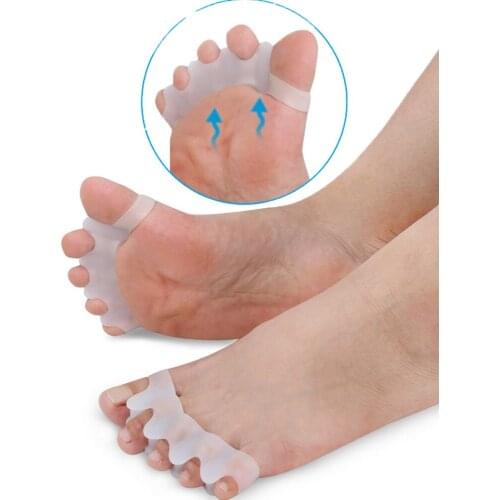 4pcs Silicone Gel Foot Toe Separator Foot Care Support Stand Mounting Tools Thumb Bursitis Hallux Valgus Foot Guards D0166