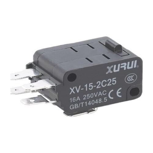 5pcs XV-15-2C25 NO NC Type Basic Micro Switch SPDT Pin Plunger Type Bolt Terminal