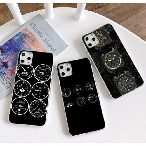 Aviation Aeroplane Helicopter Cockpit Phone Case For iphone 12 11 Pro Mini XS Max 8 7 6 6S Plus X 5S SE 2020 XR Silicone cover