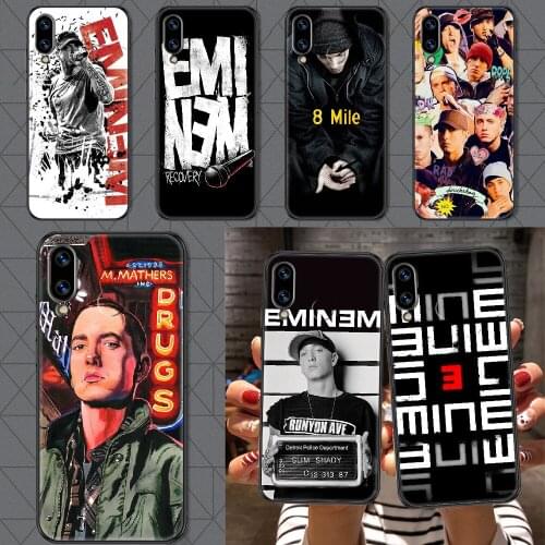 Rapper Eminem rap Phone case For Huawei Honor 6 7 8 9 10 10i 20 A C X Lite Pro Play black art shell luxury cell cover soft back