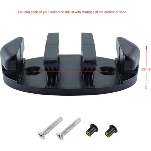 Black Nylon Plastic Marine Zig Zag Anchor Trolley Cleat Rope Device Kayaks Canoes Boats Decks Replacement Rowing Accessories