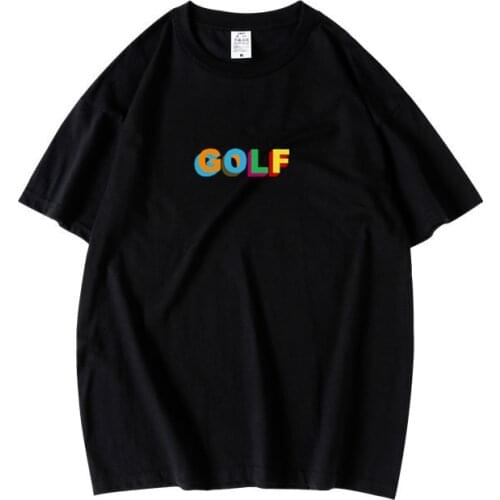 T-shirt Cotton New Letter GOLF Print Men Women t-shirt Hip Hop Street Fashion Summer Short Sleeve Tops