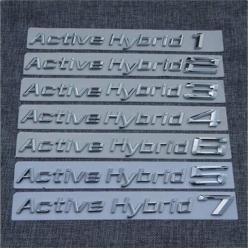 Chrome ABS Plastic Car Trunk Rear Sides Letters Badge Badges Emblem Emblems for BMW Active Hybrid 1 2 3 4 5 6 7 8