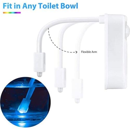 8/16 Colors Toilet Induction Night Light Toilet Room Lamp Multi Color LED Lamp Toilet Ornament Toilet Motion Sensor Lamp