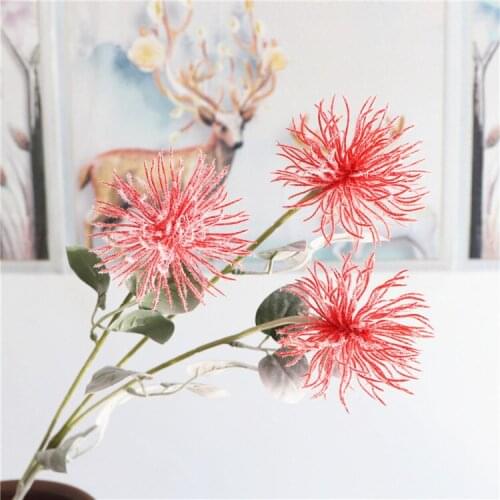 3 forks Simulated sea urchin new peculiar flower artificial plant for home party decor artificial flower Display fake plant