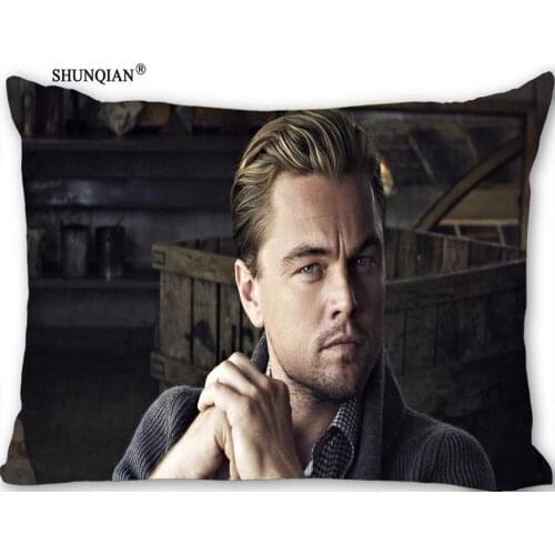 Hot Nice Leonardo DiCaprio Rectangle Pillowcase zipper Wedding Custom Pillow Case For Bedroom Pillow Cover(two sides) 17-12.29