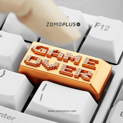 Key cap mechanical keyboard keycap personality design,Pixel style GAME OVER LOGO Cherry MX axis aluminum alloy keycaps,M37