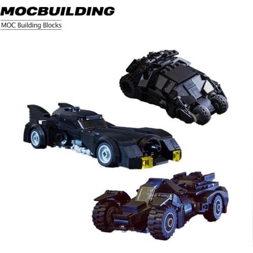 Kids Movie Idea Creator MOC Building Blocks Bat-Man Chariots Knight Akcam Batmobile Assembling Brick Set Childrens DIY