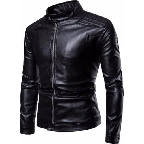 New Mens Leather Jacket Coats Autumn Winter Motorcycle Suede Jacket Male Fashion Slim Flight Leather jacket Men deri mont erkek