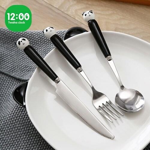The New 2021 Knives And Forks And Spoon Three-piece столовые приборы набор Domestic Loveliness Tableware кухня наборы устройства