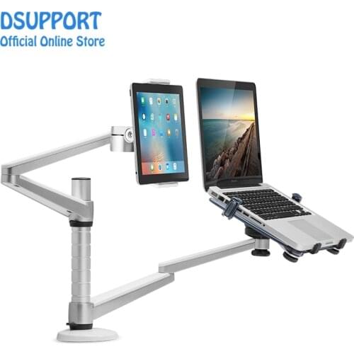 OA-9X Lazy Tablet Laptop Stand Adjustable Height Rotatable Holder for Notebook within 10-16 inch and Tablet PC 7-10 inch