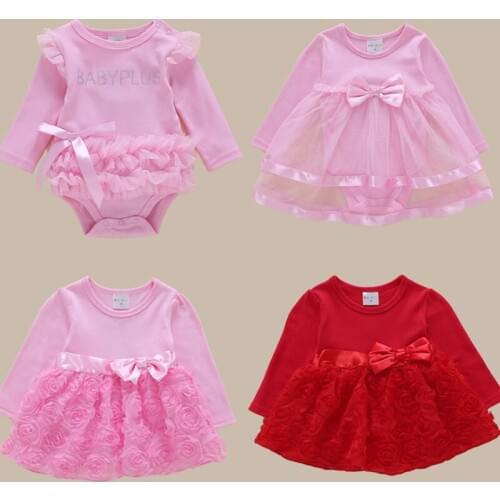 Hot Newborn Baby Dress Summer Lace Bow 1 Year Old Baby Girl Party Dress New Born Baby Girl Dresses 3 69 Months Christening dress