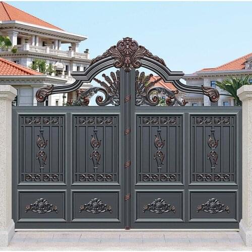 2021 Hotsale Aluminium Driveway Swing & Sliding Gates Price By Sq.m Shipping Extra Hc-Ag87