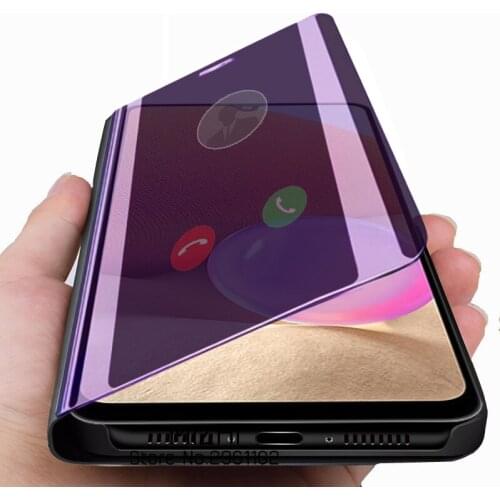 Luxury Smart Mirror Flip Case for samsung galaxy A32 A52 A72 5G A02s A12 A02 A82 M62 F62 M12 Stand Phone Cover Coque Fundas