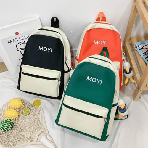 Women Backpack 2020 New Harajuku Hit Color Backpack Schoolbag Student Canvas Backpack Fashion Trend Backpack