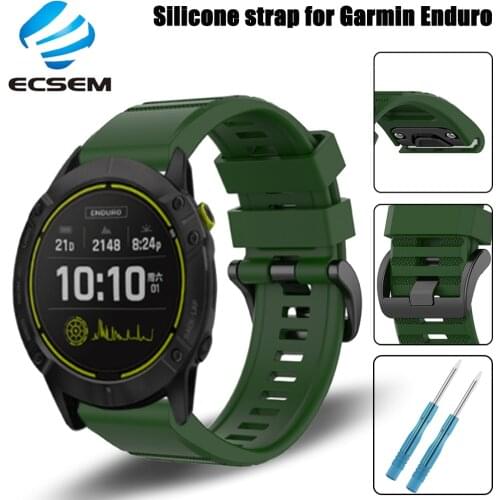 Silicone strap For Garmin Enduro Tactix Bravo Descent Mk2i smartwatch wristband for Garmin Fenix 5X 6X Pro solar belt band 26mm