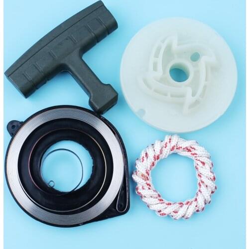 Recoil Starter Pulley Spring Handle Grip Rope Kit For Husqvarna 340 345 346XP 350 351 353 455 460 445 450 E Chainsaw